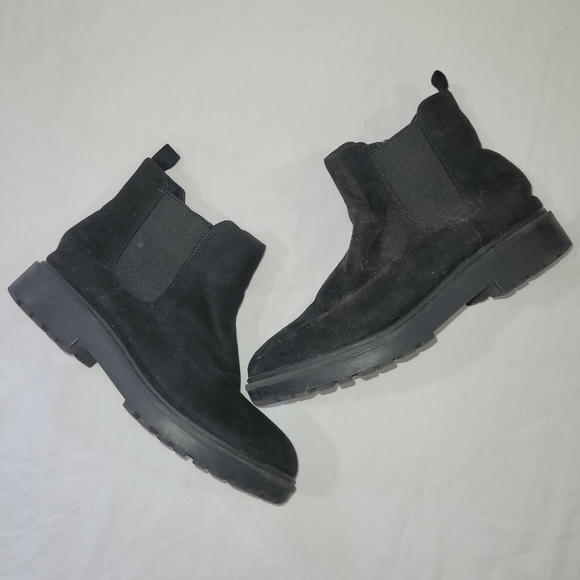 ZBY Size 3 Girls Suede Black Boots - Picture 1 of 6